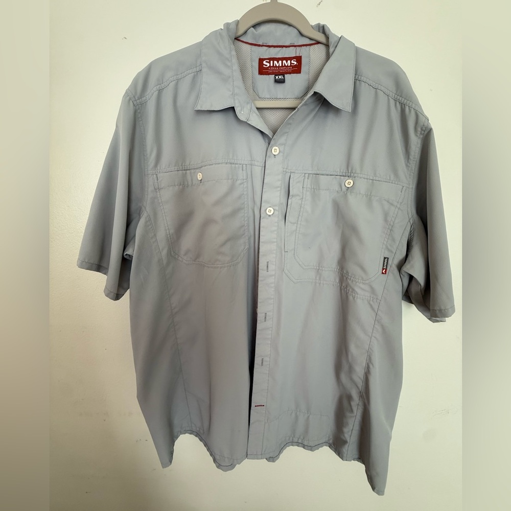 Simms Light Gray Casual Button Down Shirt